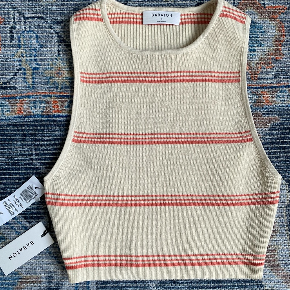 NWT Aritizia Babaton Sculpt Knit Racer Crop - Women’s Size Small